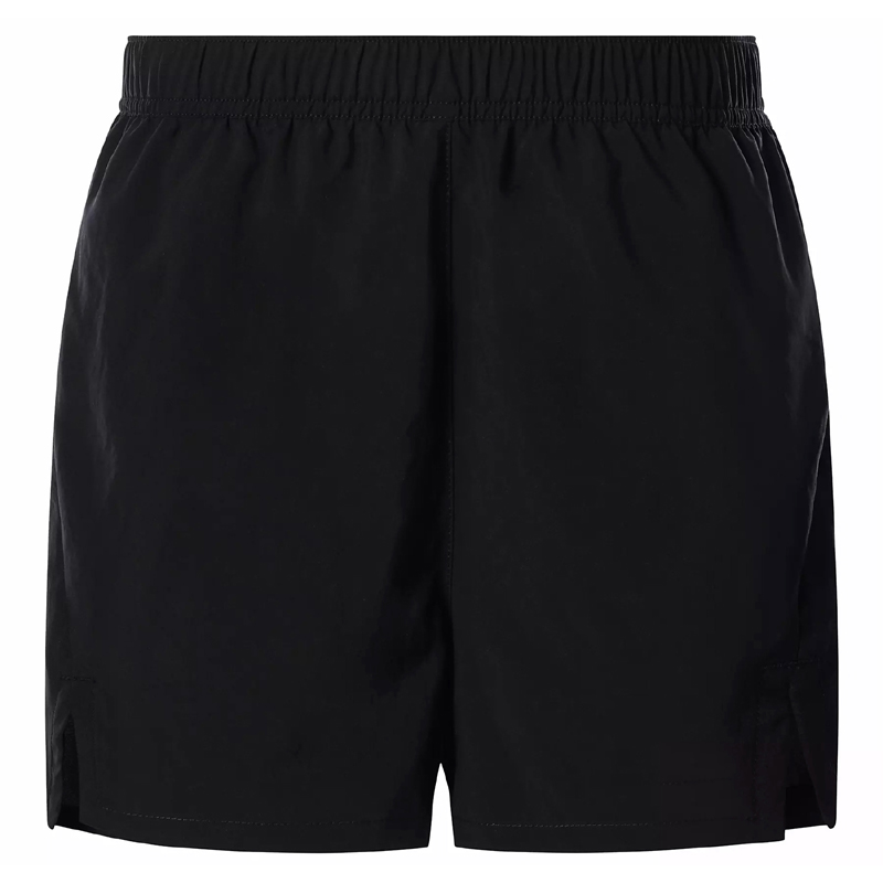 Solid Black Regular Fit Gym Shorts