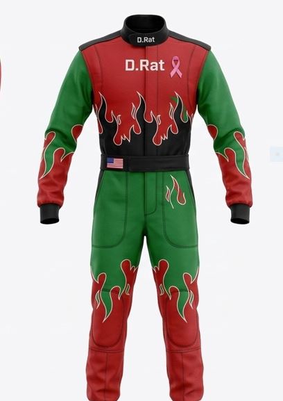  RED fire sublimated suit 