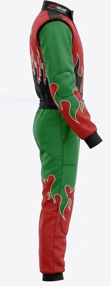  RED fire sublimated suit 